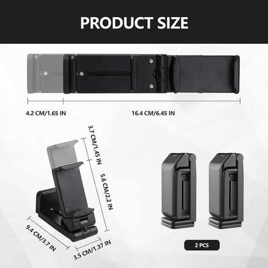 Airplane Phone Holder, 2 pcs Phone Holder for Plane Travel, Aeroplane Phone Hold er, Phone Ho lder for Pl ane, Suitable for Daily Office, Watching TV Series at Home, Flying
