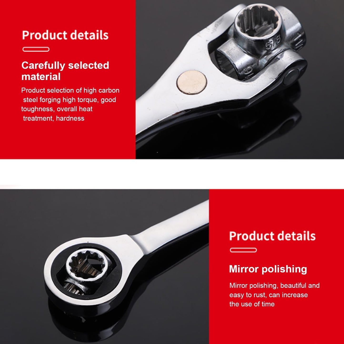 52 in 1 Universal Socket Spanner Wrench,Comprehensive Tool Kit with Flexible Socket Heads for Both Standard and Metric Fasteners