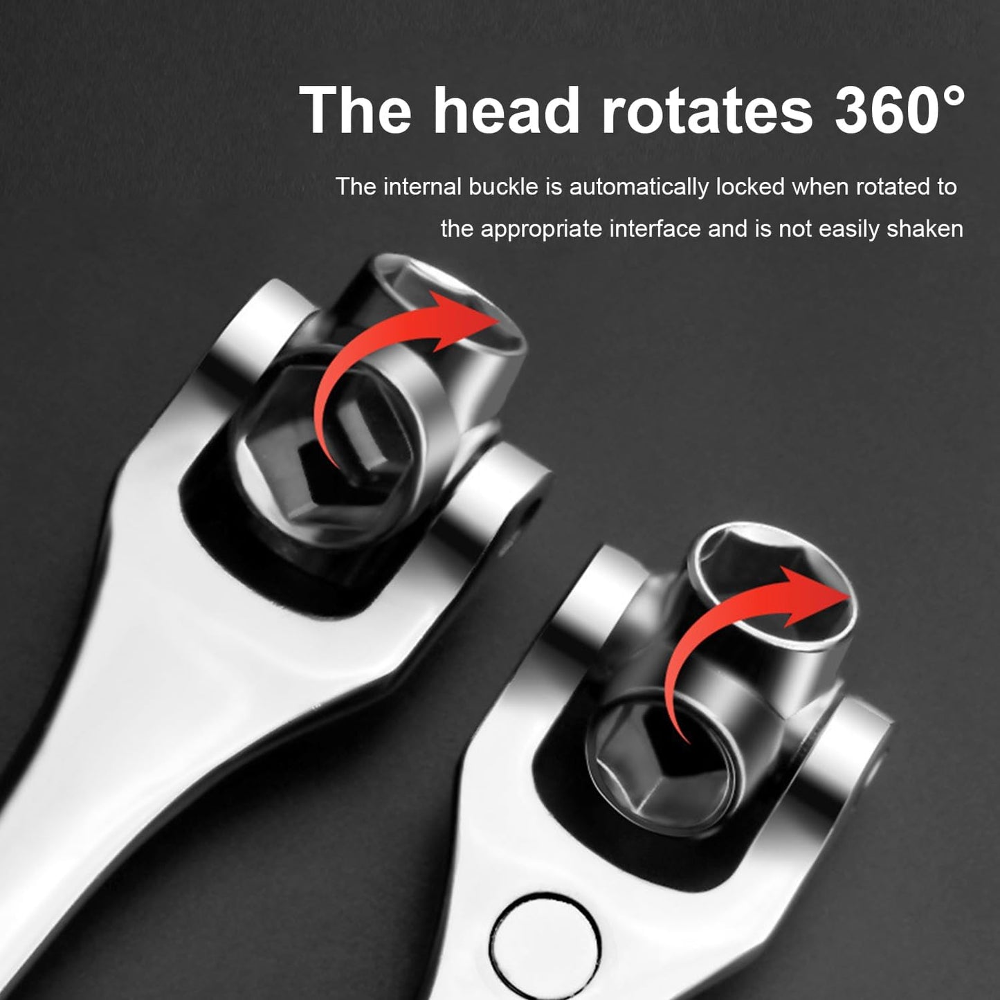 52 in 1 Universal Socket Spanner Wrench,Comprehensive Tool Kit with Flexible Socket Heads for Both Standard and Metric Fasteners