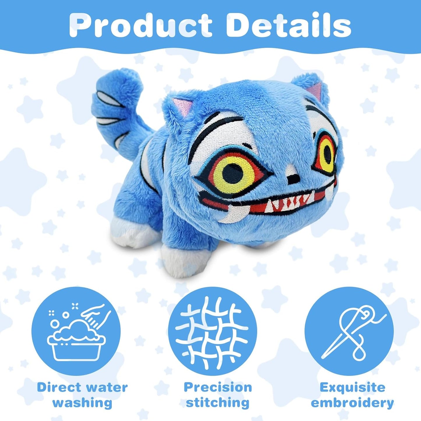 Kpop Demon Tiger Toy, Demon Hunters Plush Tiger Toys for Girls Boys, Plushie Collectible Stuffed Animal Doll Halloween Plush Toys for Kids (18 * 11cm)