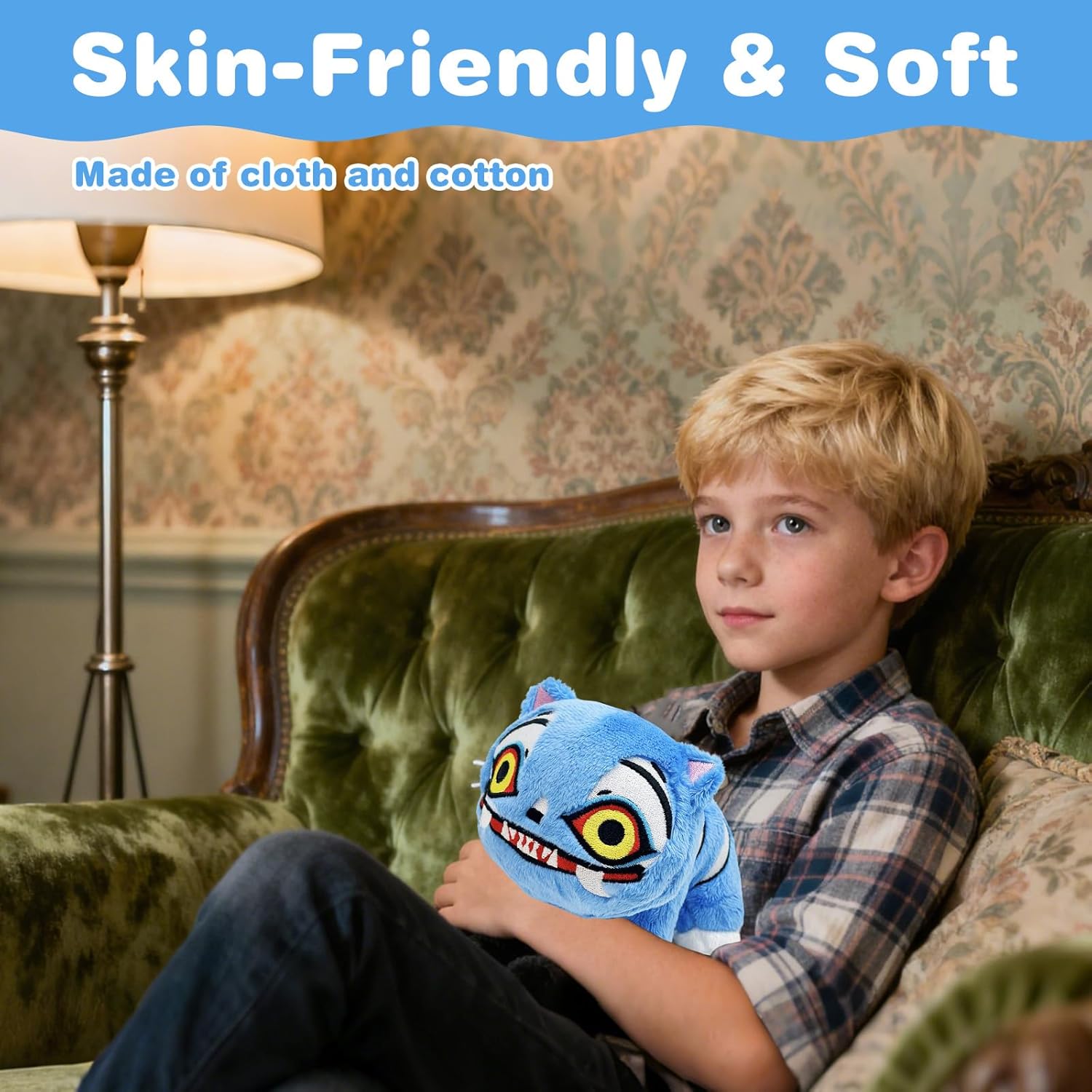 Kpop Demon Tiger Toy, Demon Hunters Plush Tiger Toys for Girls Boys, Plushie Collectible Stuffed Animal Doll Halloween Plush Toys for Kids (18 * 11cm)