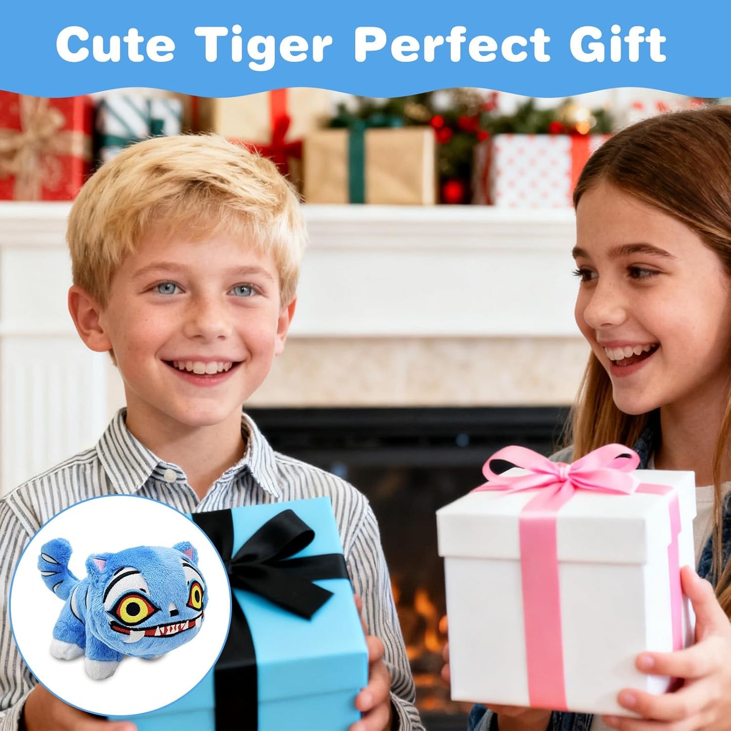 Kpop Demon Tiger Toy, Demon Hunters Plush Tiger Toys for Girls Boys, Plushie Collectible Stuffed Animal Doll Halloween Plush Toys for Kids (18 * 11cm)