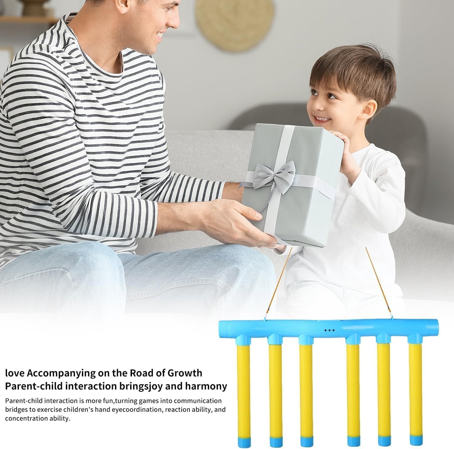 Catching Sticks Game, Falling Sticks Game with 3 Dropping Speeds, Drop It Catch It Win It Reaction Games, Quick Reactions Training Toy Hand-Eye Coordination Games Gift Kids Adults Christmas (Blue)