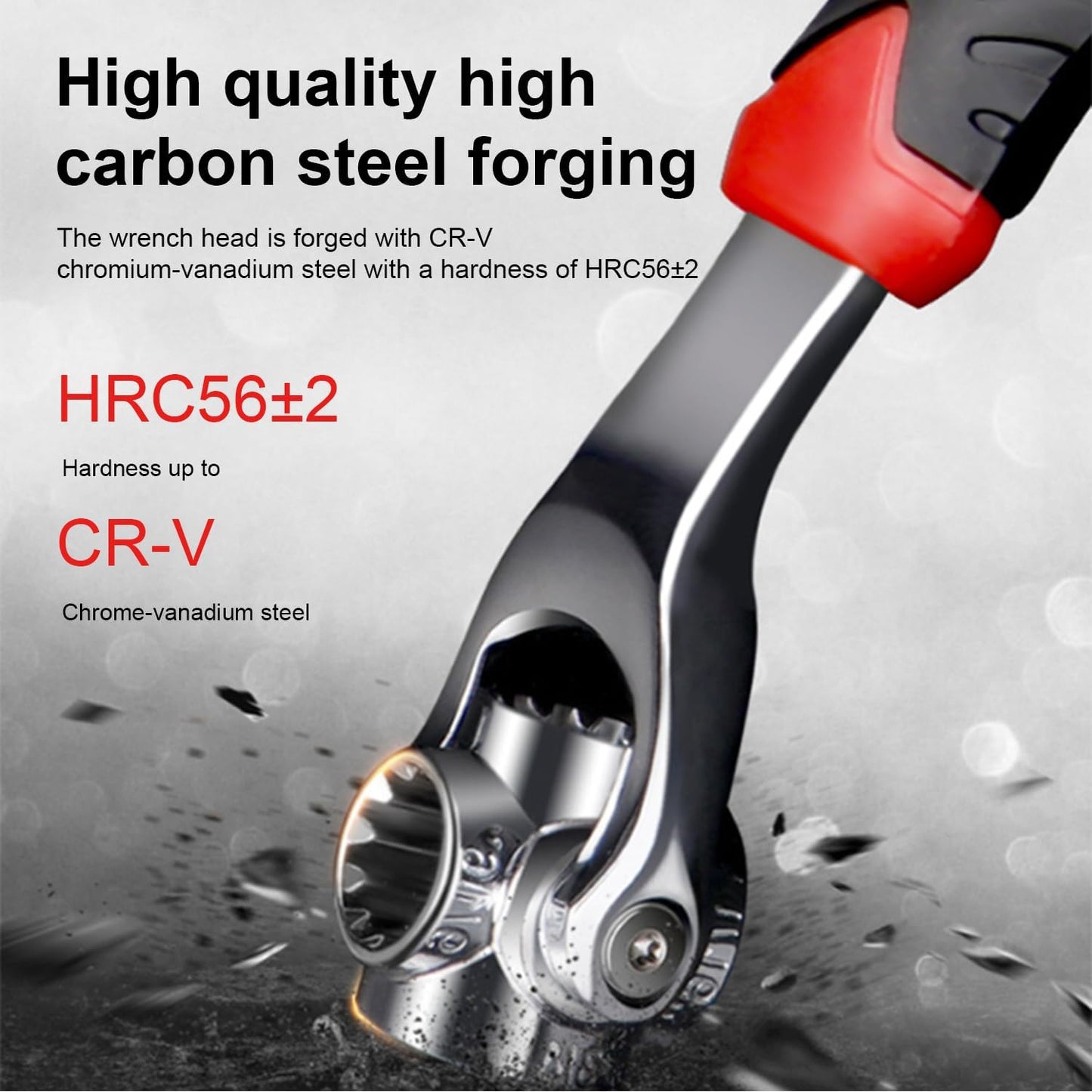 52 in 1 Universal Socket Spanner Wrench,Comprehensive Tool Kit with Flexible Socket Heads for Both Standard and Metric Fasteners