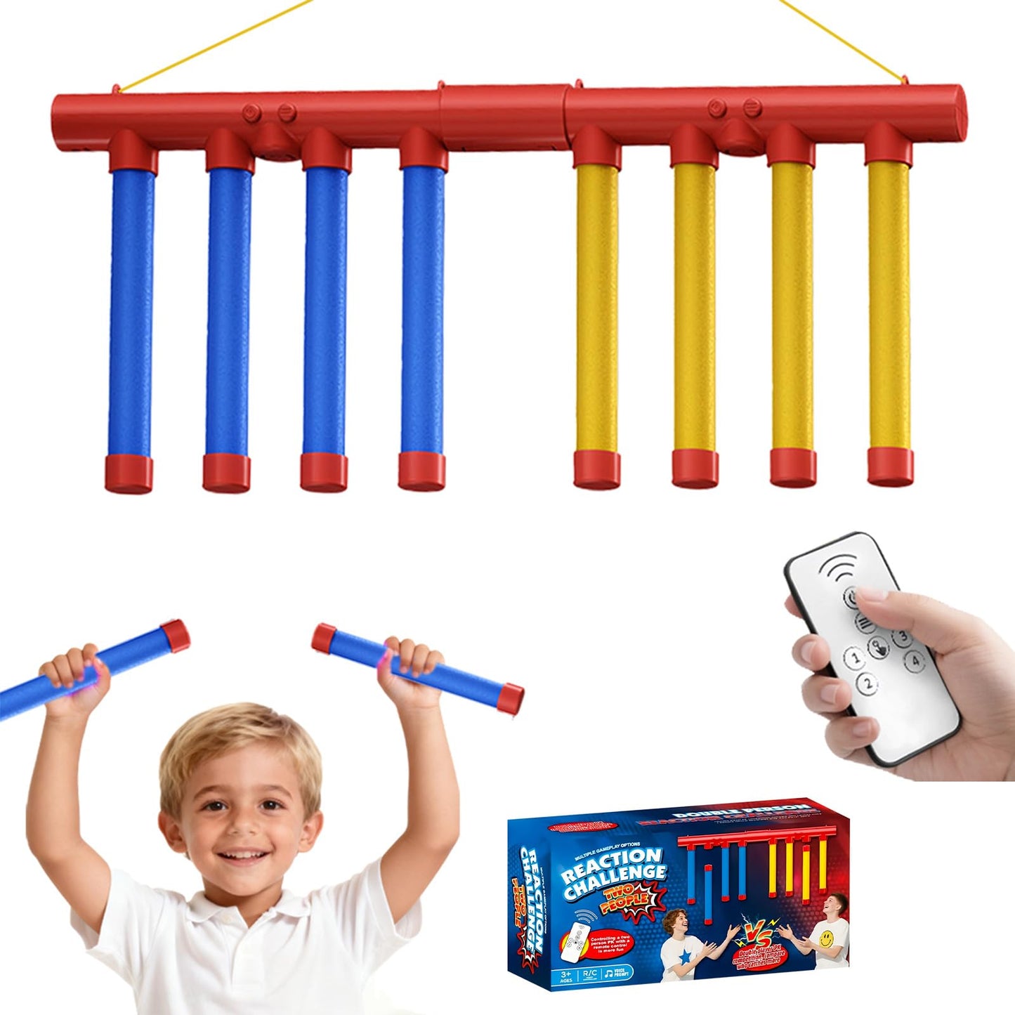 Catching Sticks Games,Falling Sticks Catching Game,Drop It Catch It Win It Reaction Game,3 Dropping Speeds Quick Reactions Toy,Hand-Eye Coordination Training Gift For Kids Adults Christmas (Blue)