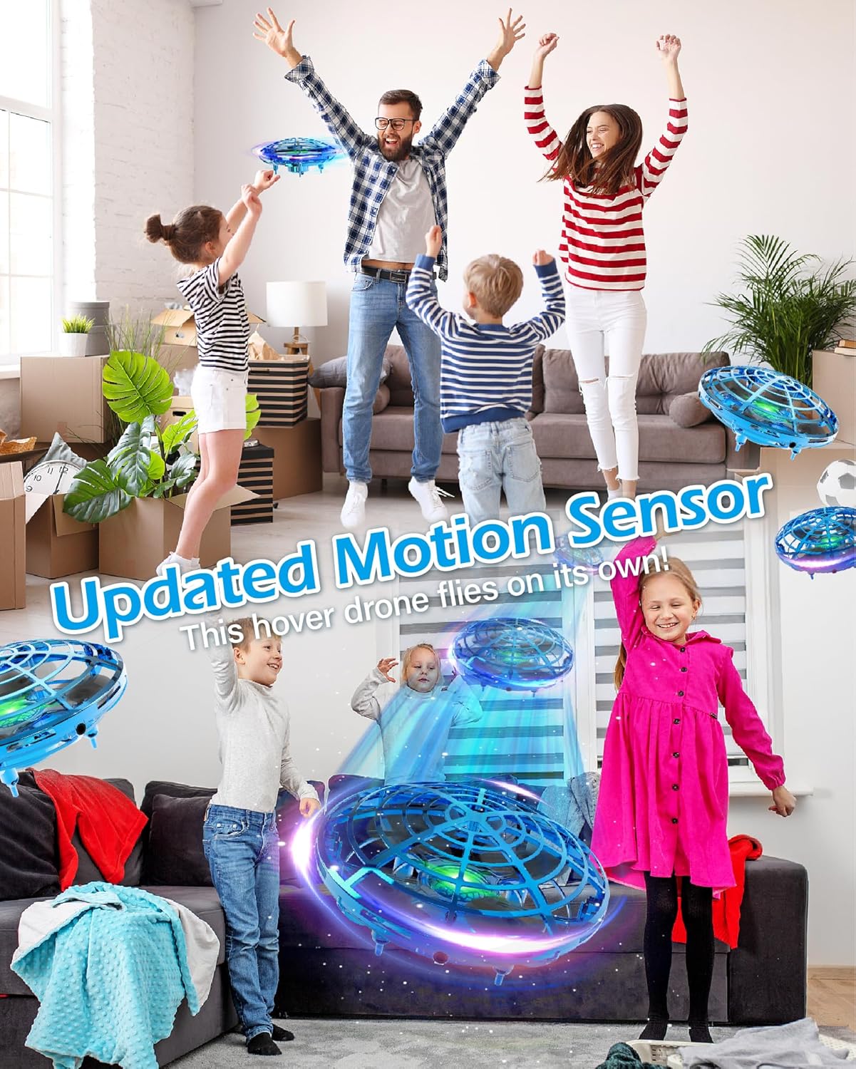 Mini Drone for Kids, UFO Flying Ball, Infrared Induction Handheld Remote-Controlled Flight Toy, Gift for Boys and Girls Ages 6, 7, 8, 9, 10+