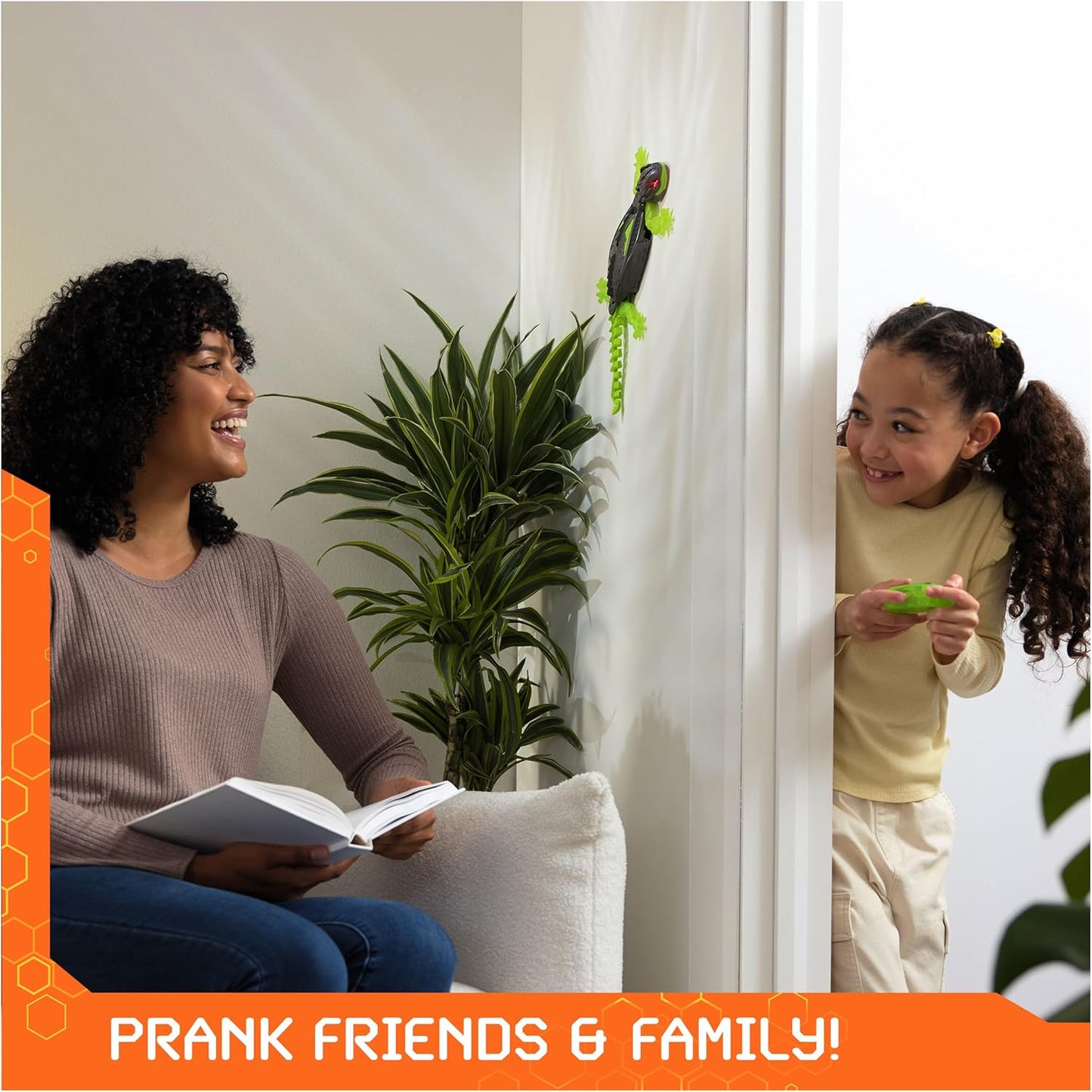 HEX BOTS Wall Crawler Gecko, Rechargeable Remote Control Robot Kids Toy, Climbs Walls, RC Robot Toy for Boys & Girls Ages 4 & Up