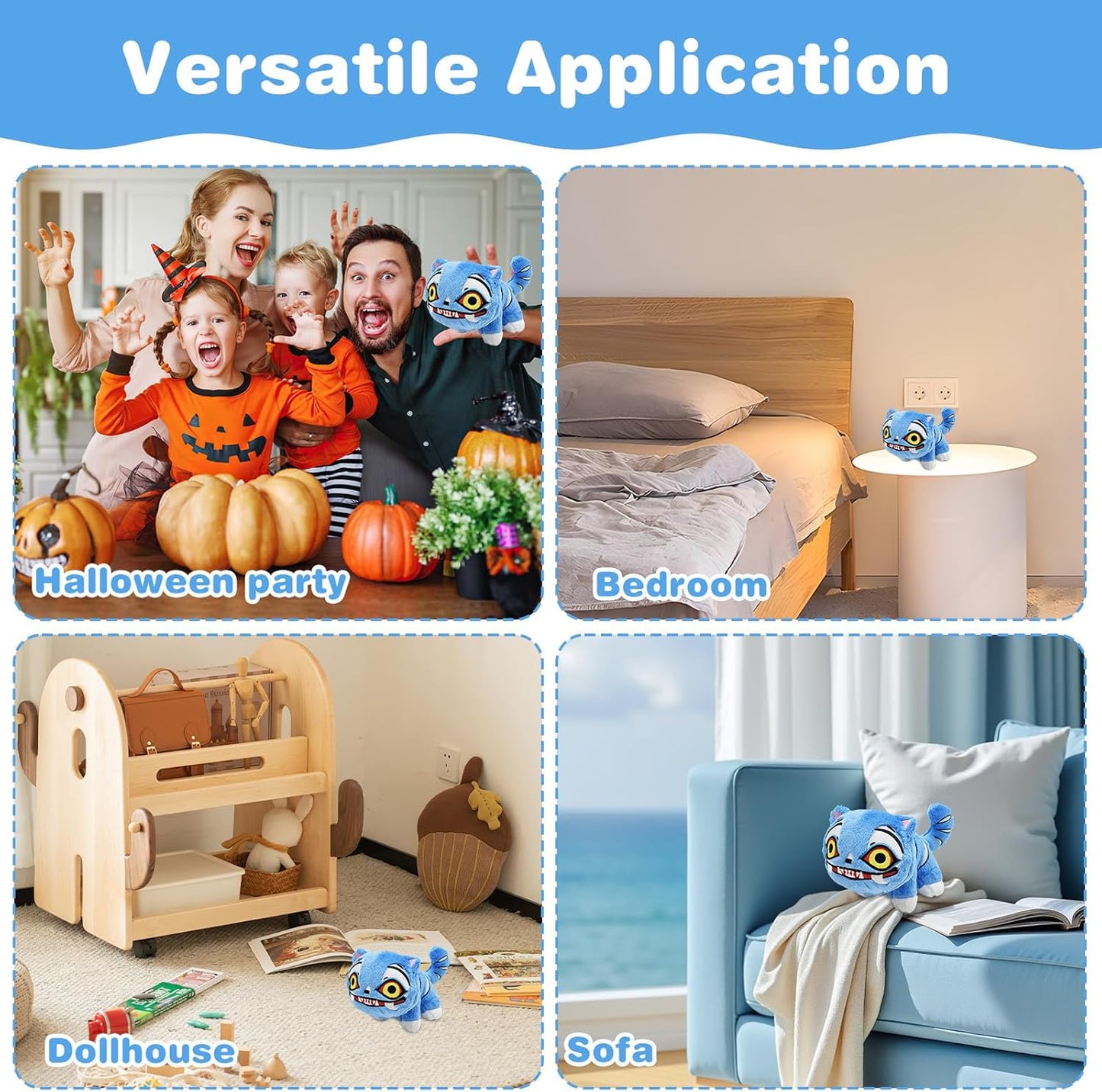 Kpop Demon Tiger Toy, Demon Hunters Plush Tiger Toys for Girls Boys, Plushie Collectible Stuffed Animal Doll Halloween Plush Toys for Kids (18 * 11cm)