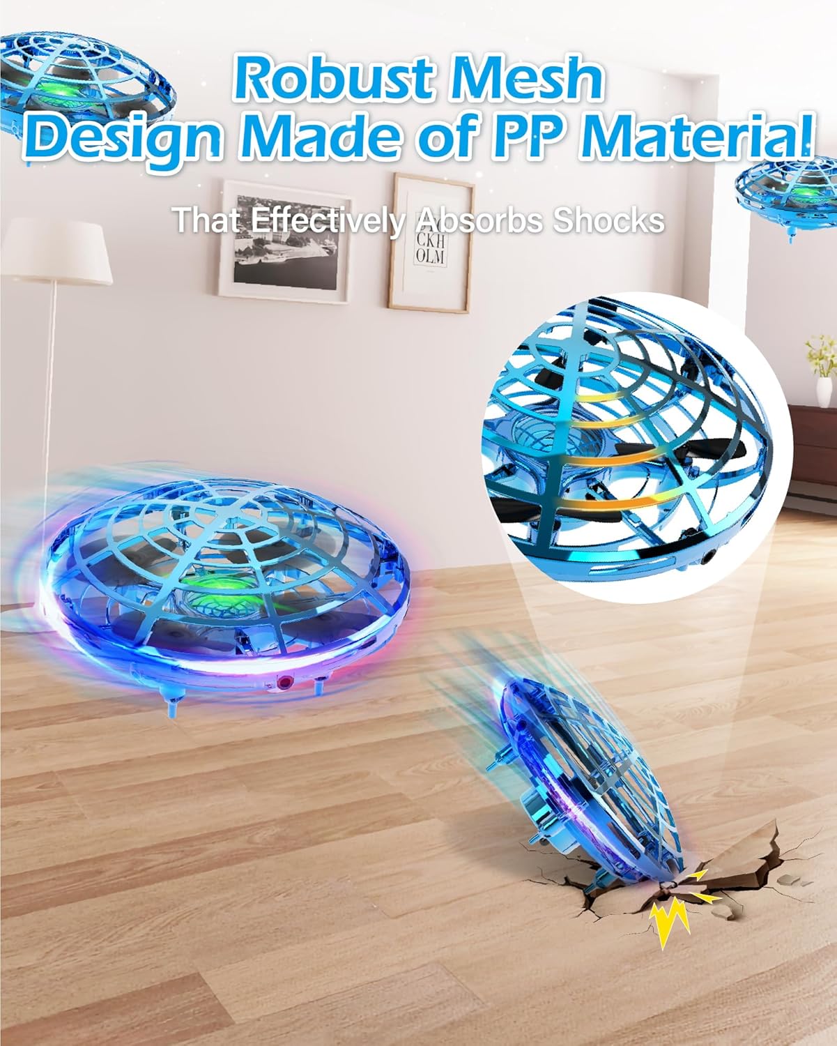 Mini Drone for Kids, UFO Flying Ball, Infrared Induction Handheld Remote-Controlled Flight Toy, Gift for Boys and Girls Ages 6, 7, 8, 9, 10+