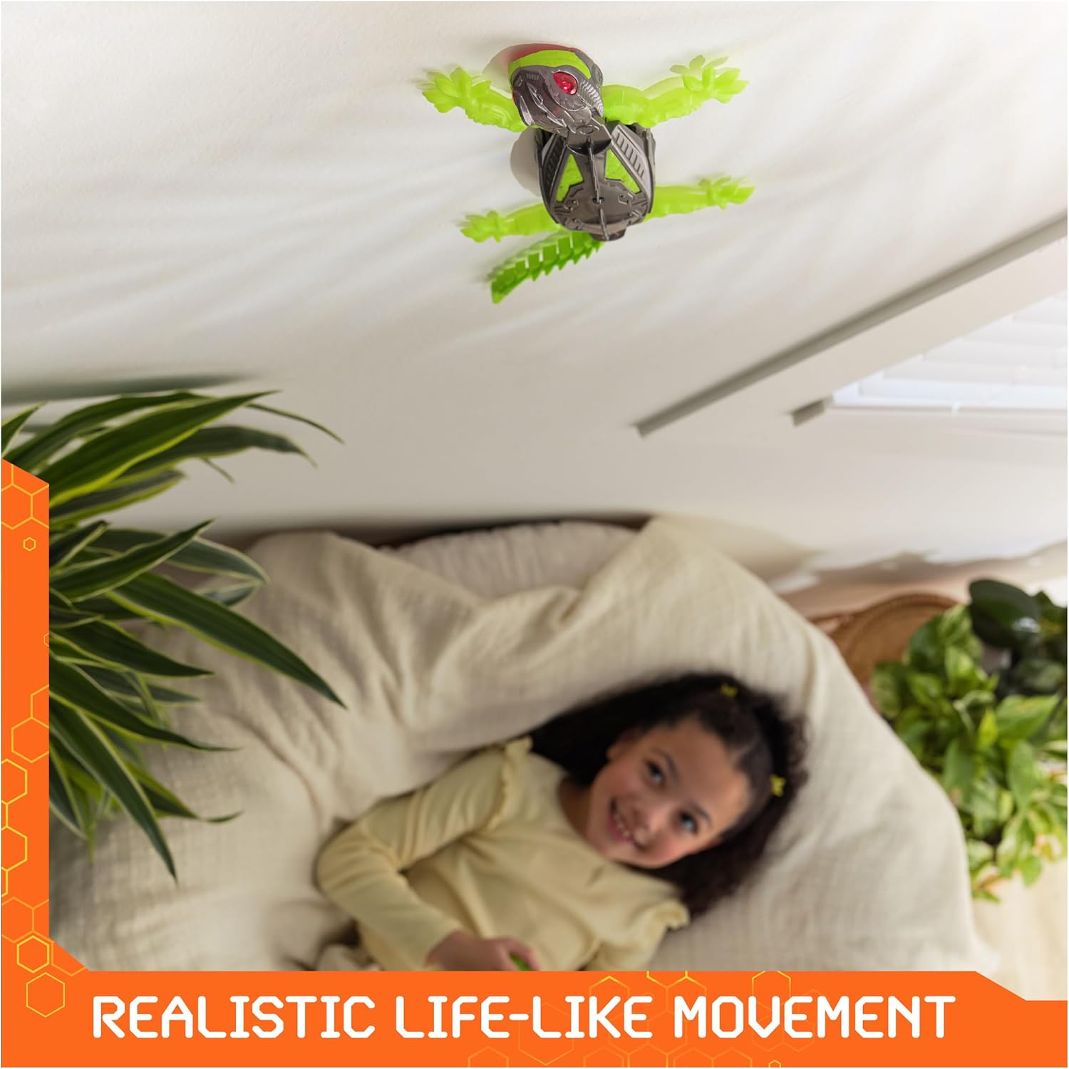 HEX BOTS Wall Crawler Gecko, Rechargeable Remote Control Robot Kids Toy, Climbs Walls, RC Robot Toy for Boys & Girls Ages 4 & Up