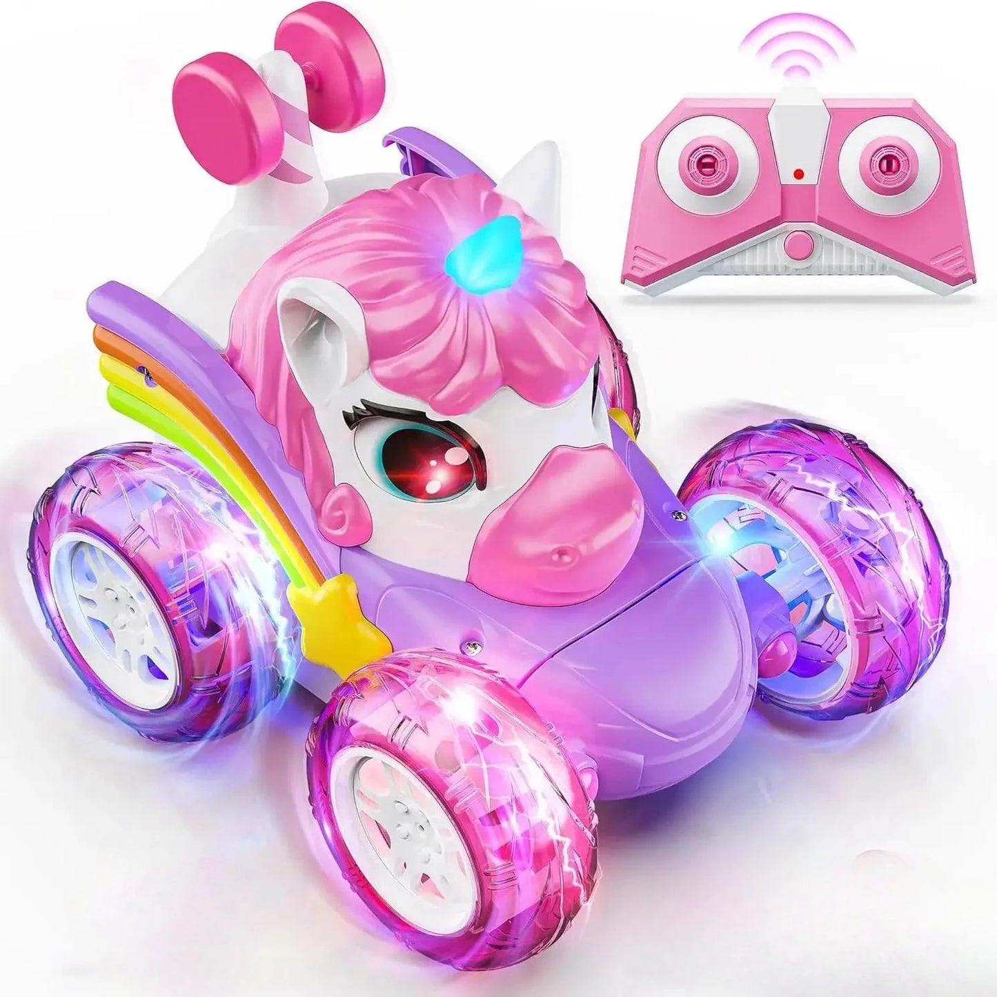 Cute Cartoon Light emitting Unicorn RC Car Remote Control Electric Toy a Creative Fun Girl Gift