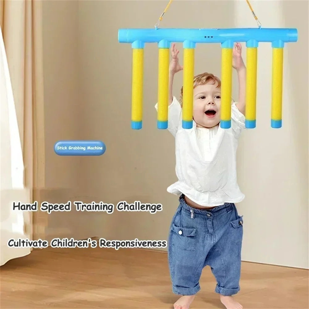 Reflex Drop Sticks Challenge Game Hand Eye Coordination Reaction Training Toy Adjustable Speed Catching Stick for Kids Adults
